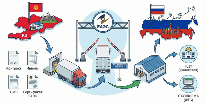 Как оформить официальную перевозку товаров из КР в РФ — гайд изображение публикации