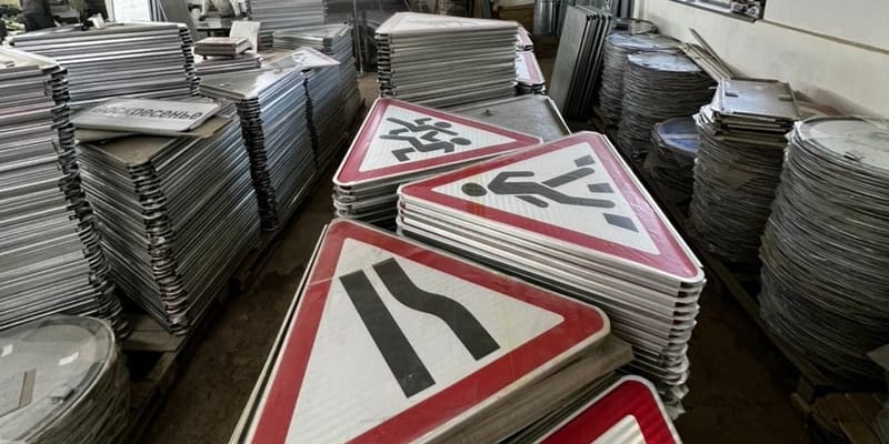 Минтранс изготовил 11 386 дорожных знаков в 2025 году изображение публикации