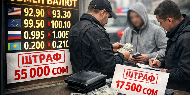 Нацбанк оштрафовал пять обменников и нелегала в Бишкеке изображение публикации