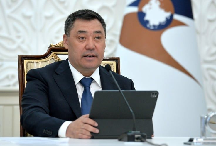 Садыр Жапаров призвал лидеров стран ЕАЭС развивать общий финансовый рынок